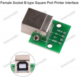 USB Type B Female to Breadboard & PCB 2.