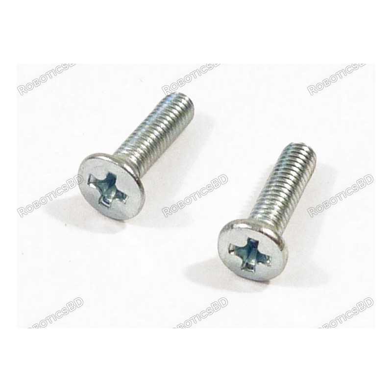 M3x16 Flat head Screw (Pack of 5) Robotics Bangladesh M3x16 Flat head Screw (Pack of 5) Robotics Bangladesh