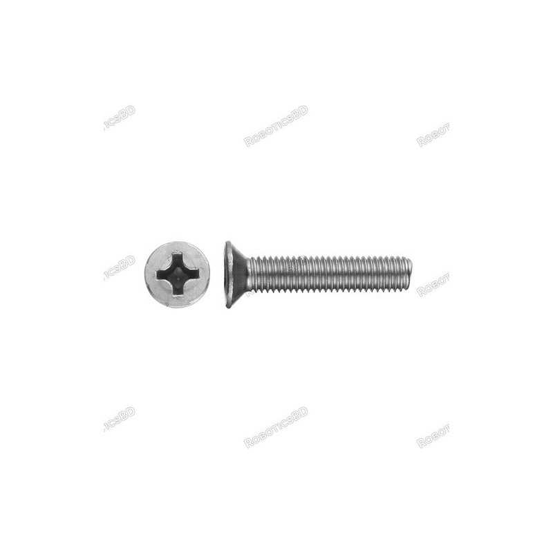 M4x20 Flat head Screw (Pack of 5) Robotics Bangladesh M4x20 Flat head Screw (Pack of 5) Robotics Bangladesh