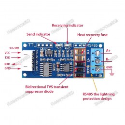 TTL to RS485 Converter 3.3V/5V Hardware Automatic Control Converter Module Robotics Bangladesh