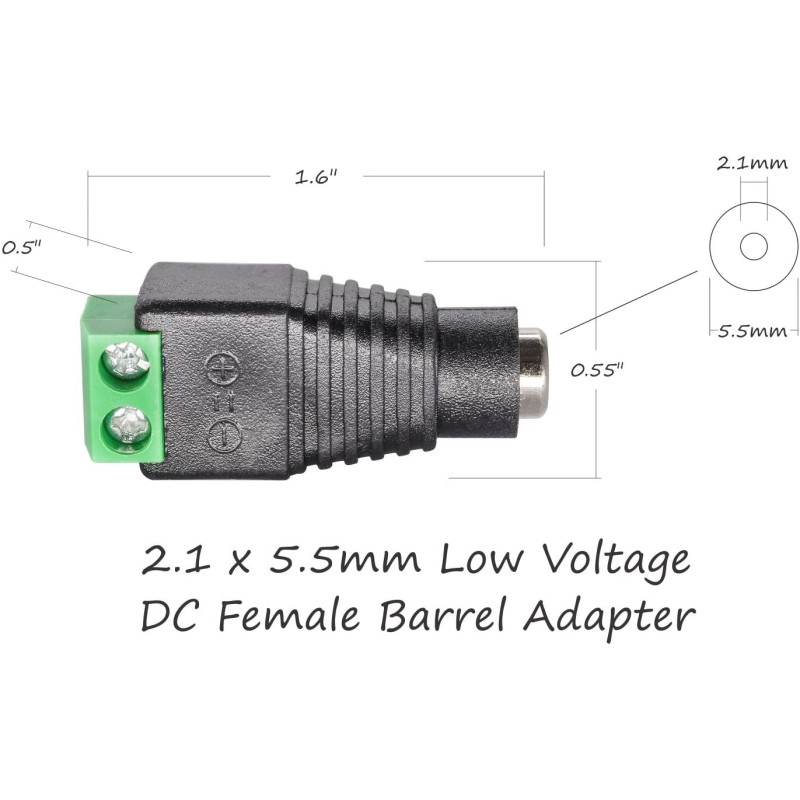 Barrel Connector (Male-Female Pair) Robotics Bangladesh