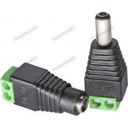 Barrel Connector (Male-Female Pair) Robotics Bangladesh