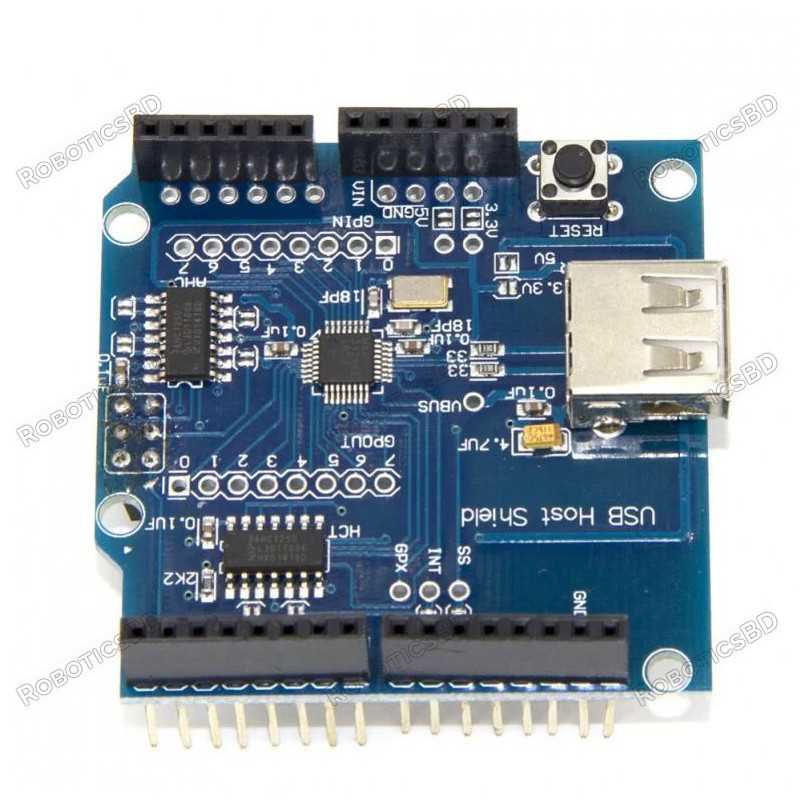 USB Host Shield For Arduino UNO, MEGA, Compatible with Google Android ADK Robotics Bangladesh USB Host Shield For Arduino UNO, MEGA, Compatible with Google Android ADK Robotics Bangladesh