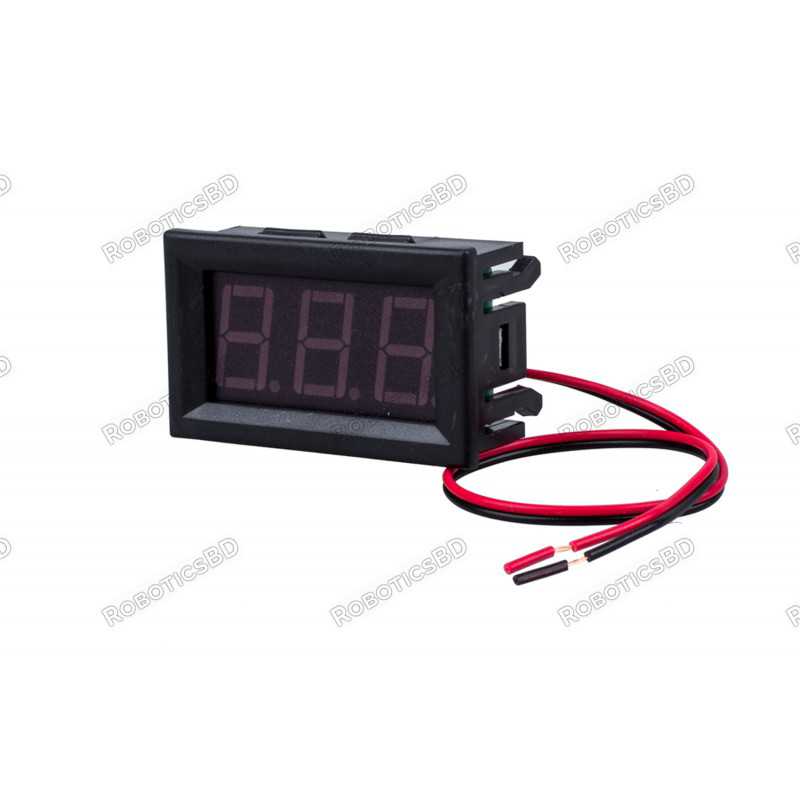 DC 4-30V Voltmeter LED Display Panel Robotics Bangladesh DC 4-30V Voltmeter LED Display Panel Robotics Bangladesh