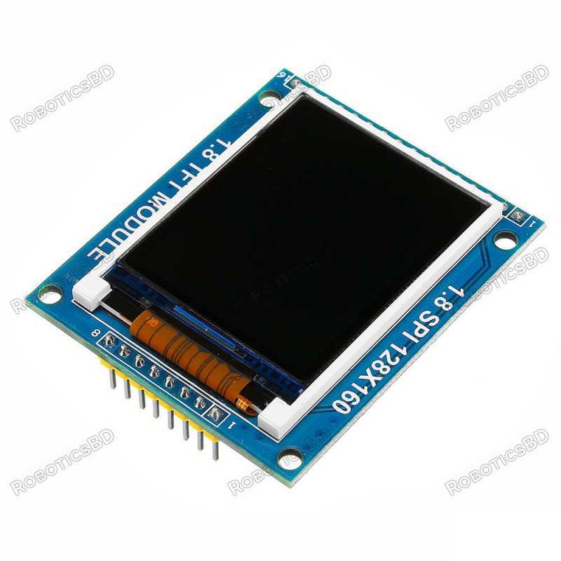 1.8" inch TFT LCD Display module ST7735S 128x160 Robotics Bangladesh 1.8" inch TFT LCD Display module ST7735S 128x160 Robotics Bangladesh