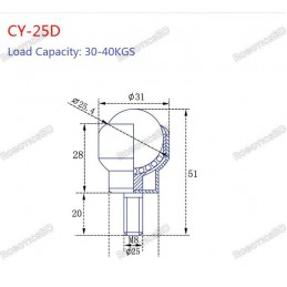 CY-25D Carbon Steel Bolt Robot Ball Caster Robotics Bangladesh