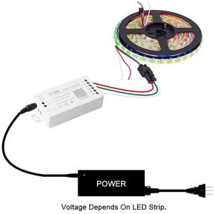 SP108E LED Wifi Magic Controller WS2812B WS2813 LED Strip Light Smart APP Wireless Control Max 2048 Pixels Robotics Bangladesh