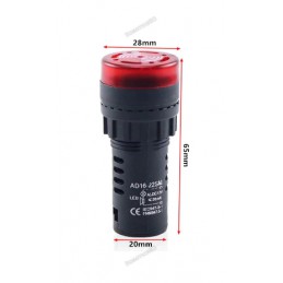 Mechanical Buzzer with LED Indicator AD16-22SM Robotics Bangladesh