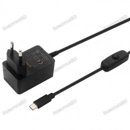 Raspberry Pi 4 Power Supply 5V 3A USB Type C Robotics Bangladesh