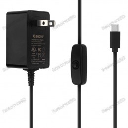 Raspberry Pi 4 Power Supply 5V 3A USB Type C Robotics Bangladesh