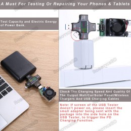 Multifunctional 2 in 1 Type C USB Tester Color Screen Robotics Bangladesh