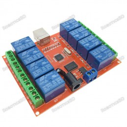 8 Channel 12V Relay Module USB (PC Intelligent) Control Switch Robotics Bangladesh