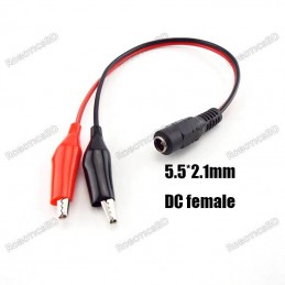 2.1mm Female Barrel Jack to Alligator/Crocodile Connector Robotics Bangladesh