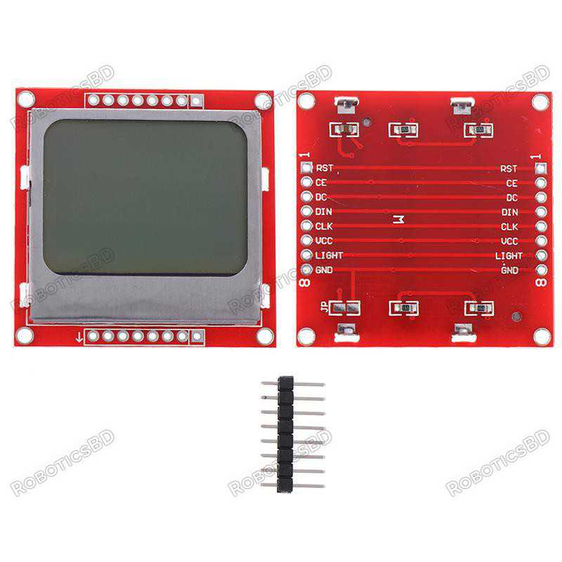 Nokia 5110 LCD Display Module Red Robotics Bangladesh Nokia 5110 LCD Display Module Red Robotics Bangladesh