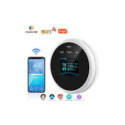 Smart Gas Leak Detector Tuya Wifi Smart Natural Gas Alarm Sensor with LCD Display Robotics Bangladesh