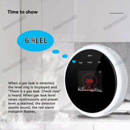 Smart Gas Leak Detector Tuya Wifi Smart Natural Gas Alarm Sensor with LCD Display Robotics Bangladesh