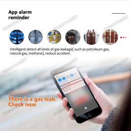 Smart Gas Leak Detector Tuya Wifi Smart Natural Gas Alarm Sensor with LCD Display Robotics Bangladesh