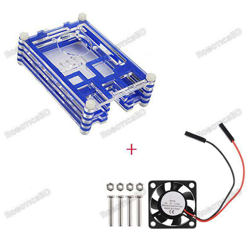 Raspberry Pi 4 Acrylic Shell Case Robotics Bangladesh Raspberry Pi 4 Acrylic Shell Case Robotics Bangladesh