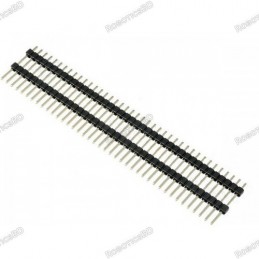 Male Pin Header Single Row Long Double Insulator 40 Pin 25mm Height Robotics Bangladesh