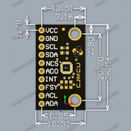 ICM-20948 MEMS Motion Tracking Device Sensor Board 9 Axis Robotics Bangladesh