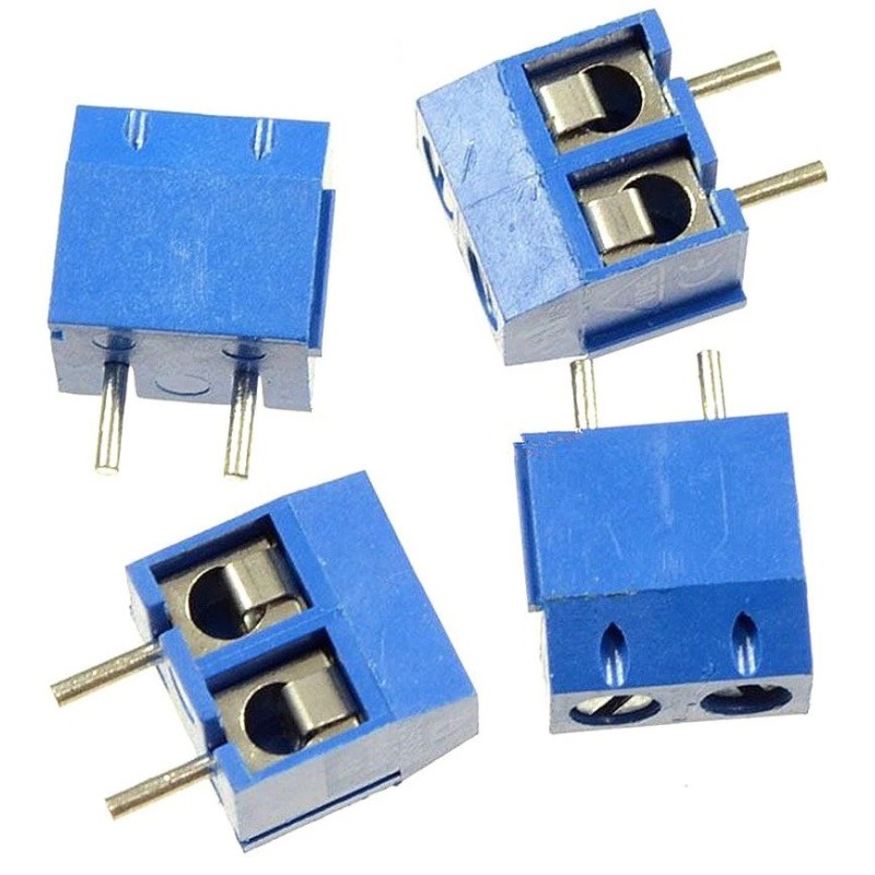 2 Pin Pitch 5.0mm Straight Pin Screw PCB Terminal Block Connector Blue Robotics Bangladesh
