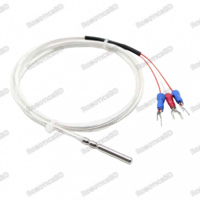 PT-100 RTD Temperature Sensor 3 Wire 50cm Robotics Bangladesh PT-100 RTD Temperature Sensor 3 Wire 50cm Robotics Bangladesh