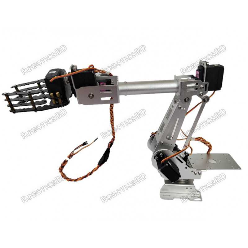 7DOF Aluminum Alloy Robotic Arm Manipulator with Gripper and MG996R servo Robotics Bangladesh 7DOF Aluminum Alloy Robotic Arm Manipulator with Gripper and MG996R servo Robotics Bangladesh