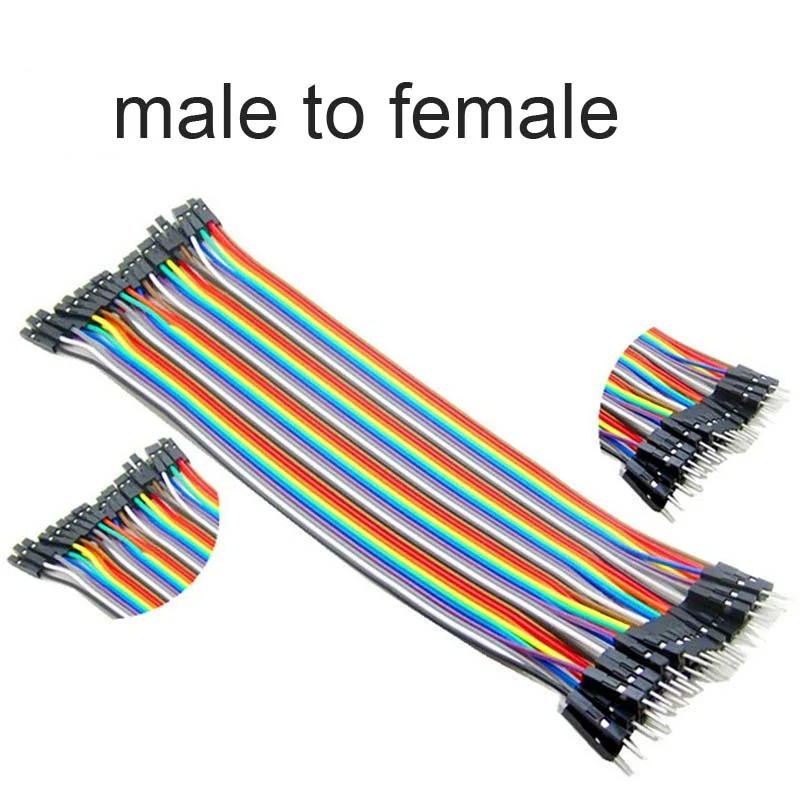 Male to Female Jumper Wires 40 Pin 30cm Robotics Bangladesh