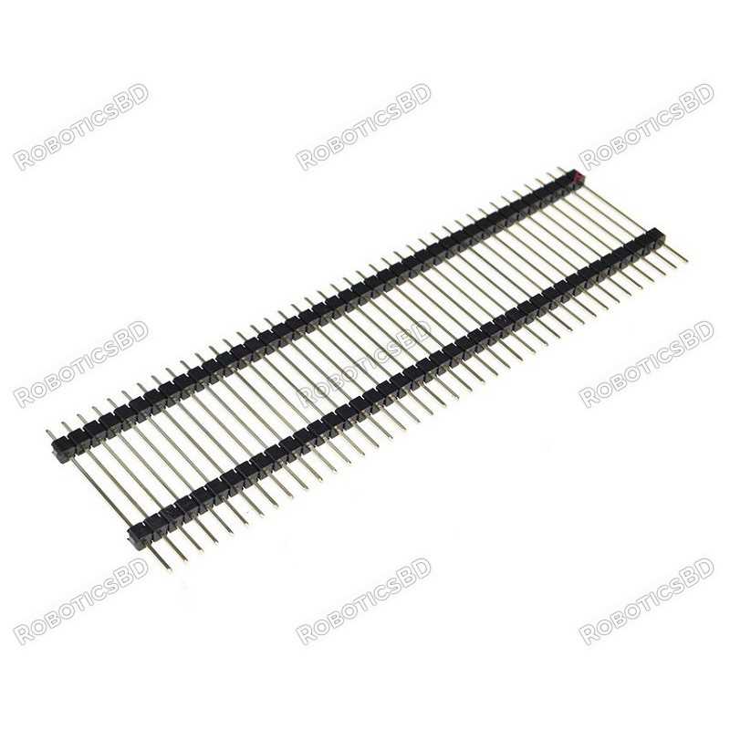 Male Pin Header Single Row Long Double Insulator 40 Pin 35mm Height Robotics Bangladesh Male Pin Header Single Row Long Double Insulator 40 Pin 35mm Height Robotics Bangladesh