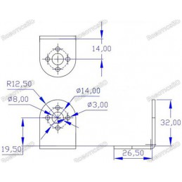 L Shaped Servo Bracket Robotics Bangladesh