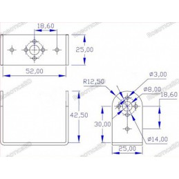 Short U Servo Bracket Robotics Bangladesh