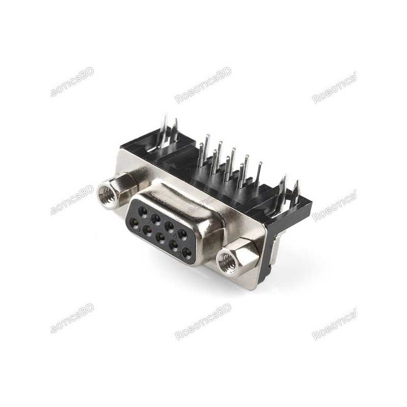 DB9 Pin Female Serial Connector - PCB Mount Robotics Bangladesh DB9 Pin Female Serial Connector - PCB Mount Robotics Bangladesh