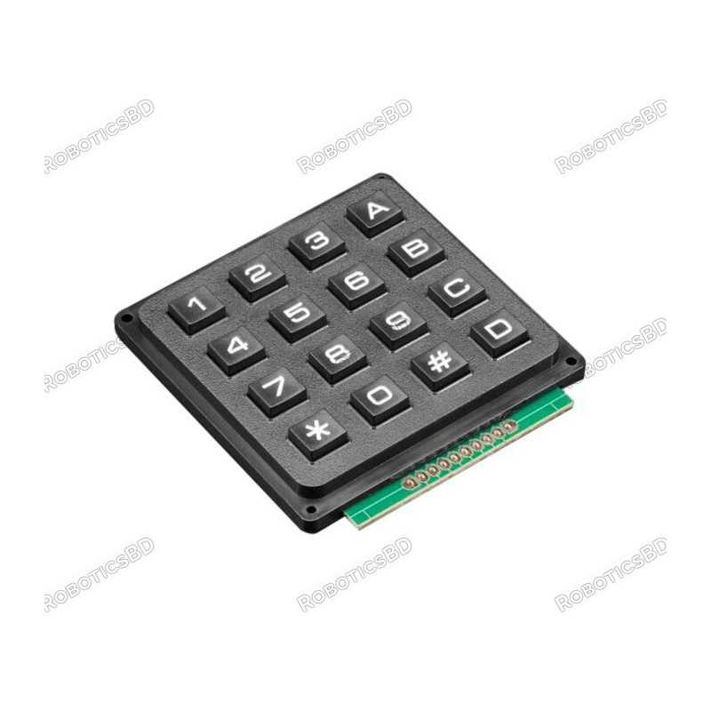 4×4 Matrix 16 Keyboard Keypad Robotics Bangladesh 4×4 Matrix 16 Keyboard Keypad Robotics Bangladesh