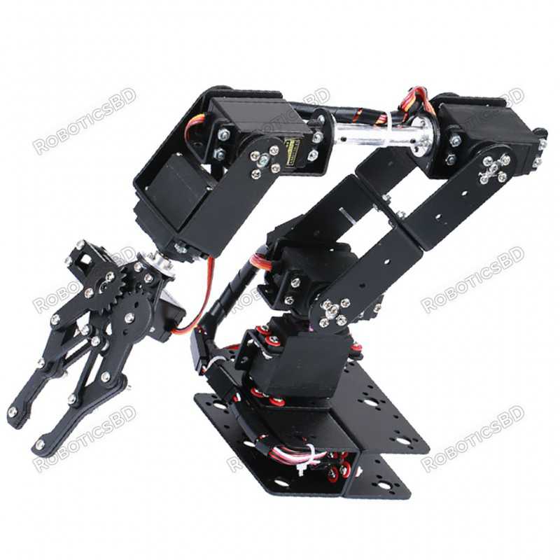 6 DOF Aluminium Mechanical Robotic Arm Manipulator Kit Robotics Bangladesh 6 DOF Aluminium Mechanical Robotic Arm Manipulator Kit Robotics Bangladesh