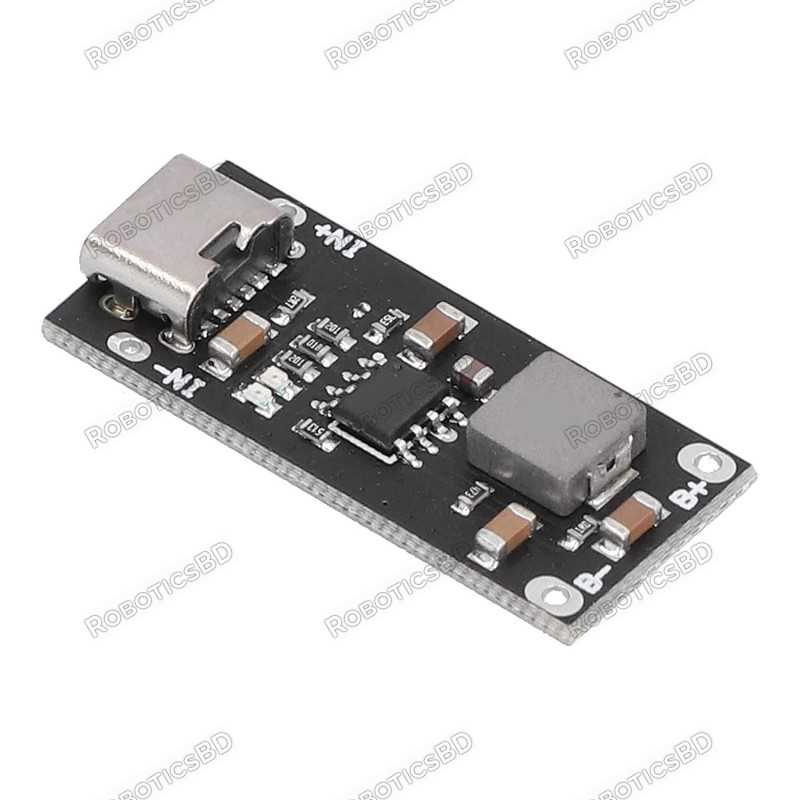 Type-C USB Input High Current 3A Polymer Ternary Lithium Battery Quick Fast Charging Board Robotics Bangladesh Type-C USB Input High Current 3A Polymer Ternary Lithium Battery Quick Fast Charging Board Robotics Bangladesh