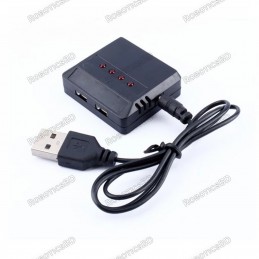 Lipo Battery Charger 1S 3.7V 4 Port 350mAH Robotics Bangladesh