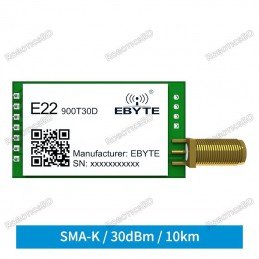 SX1262 LoRa Module 868MHz 915MHz RF 30dBm Long Distance 10km Transceiver Receiver SMA-K Interface Module Robotics Bangladesh
