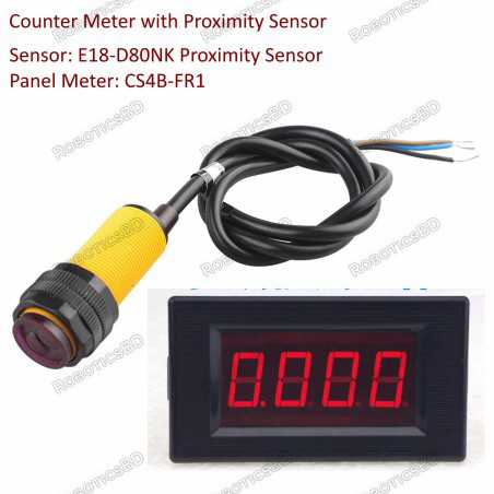 Digital Auto Counter Meter with Infrared Proximity Sensor 24V Robotics Bangladesh