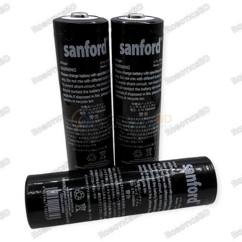 3.7V 18650 Sanford Rechargeable Battery Robotics Bangladesh 3.7V 18650 Sanford Rechargeable Battery Robotics Bangladesh