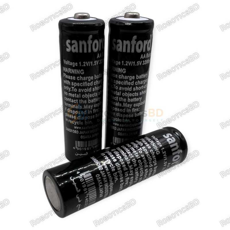 Sanford 1.2V AA 3200mAh Battery Robotics Bangladesh Sanford 1.2V AA 3200mAh Battery Robotics Bangladesh