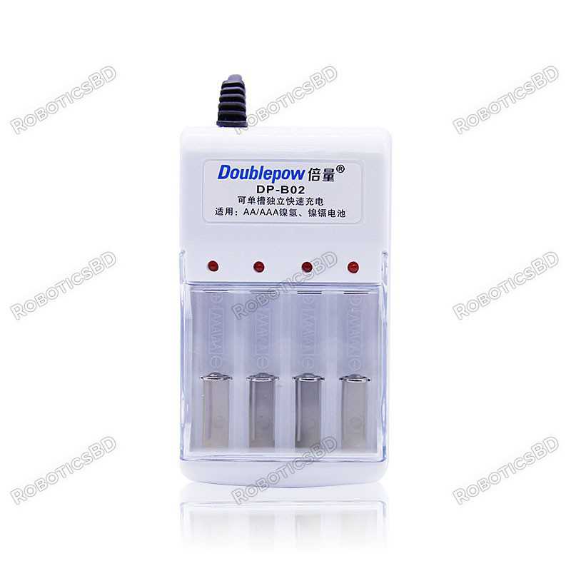 DOUBLEPOW DP-B02 4 Slots Battery Charger Robotics Bangladesh DOUBLEPOW DP-B02 4 Slots Battery Charger Robotics Bangladesh