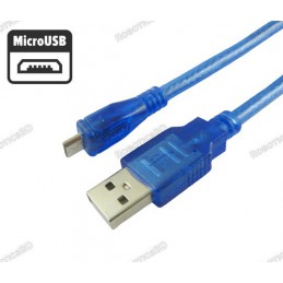 1 Meter Micro USB Cable for Arduino, Node MCU and Flight Controllers Robotics Bangladesh