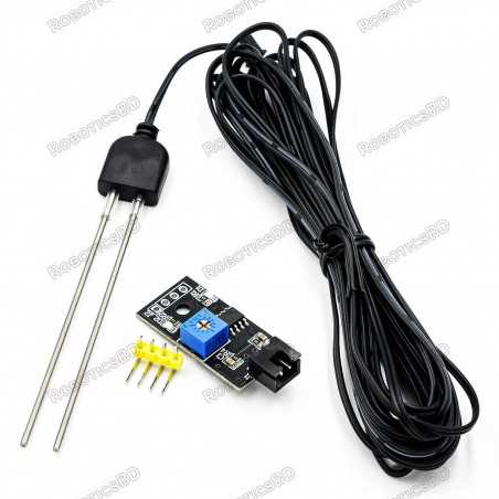 Soil Moisture Hygrometer Detection Humidity Sensor Module Corrosion Resistance Probe Robotics Bangladesh