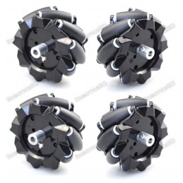 80mm Mecanum Wheel Omni-directional for Smart Robot with 4mm hubs Package Robotics Bangladesh