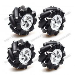 80mm Mecanum Wheel Omni-directional for Smart Robot with 4mm hubs Package Robotics Bangladesh