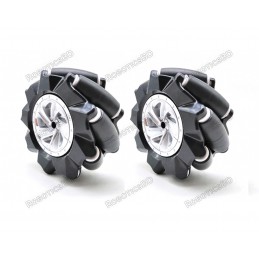 Mecanum Wheel 80mm for Advanced Robotics (Left + Right) Pair Robotics Bangladesh