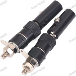 2 Pairs 4mm Insulated Banana Plug Socket Jack Connectors Red Black Robotics Bangladesh