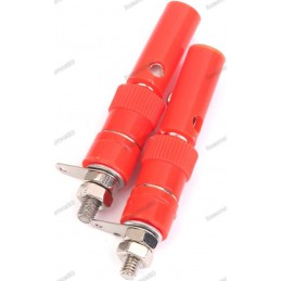 2 Pairs 4mm Insulated Banana Plug Socket Jack Connectors Red Black Robotics Bangladesh