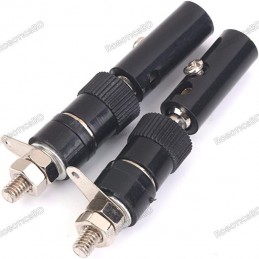 2 Pairs 4mm Insulated Banana Plug Socket Jack Connectors Red Black Robotics Bangladesh