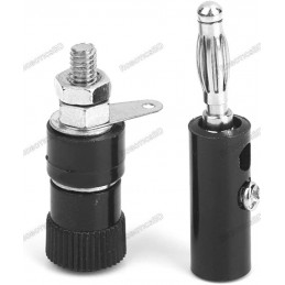 2 Pairs 4mm Insulated Banana Plug Socket Jack Connectors Red Black Robotics Bangladesh